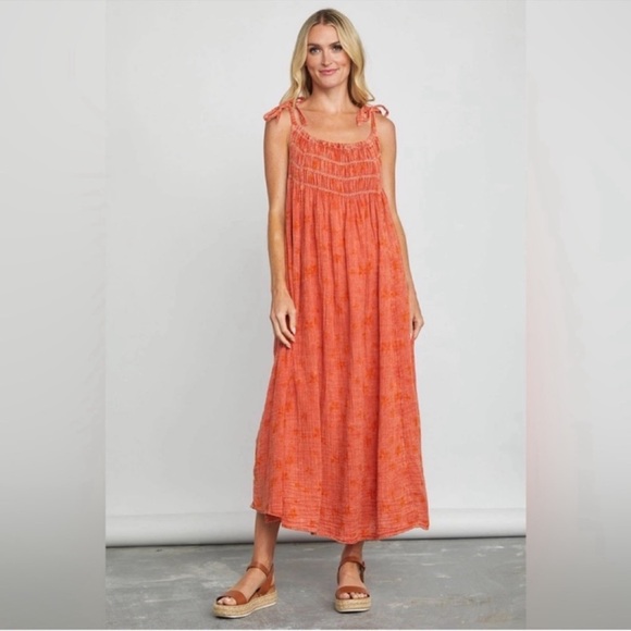 🎉LAST PIECE🎉Free People Womens Azure
Maxi Ruched Strappy Floral Dress - Picture 2 of 8